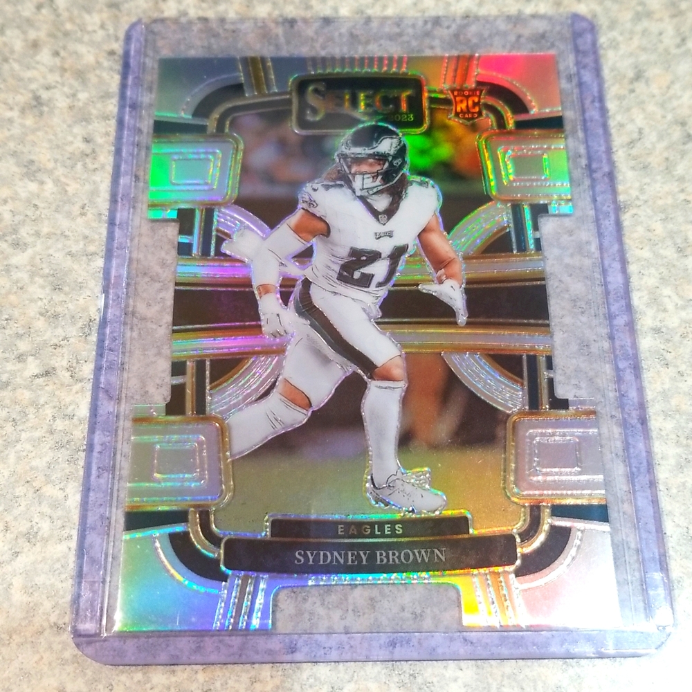 2023 Panini select silver die cut prizm Sydney Brown rc.
